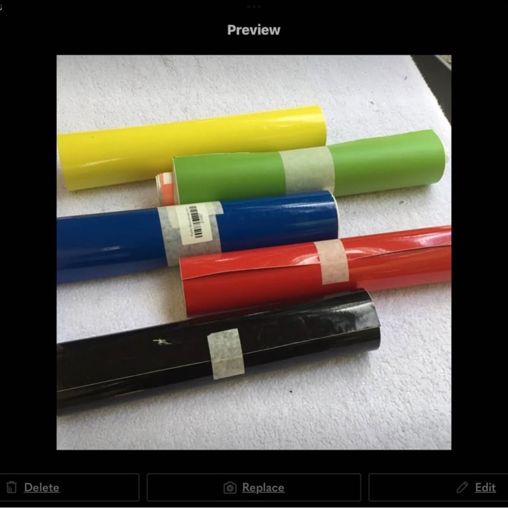 (73) 5 Rolls Vinyl High Gloss Self Adhesive Paper For Drawers Walls Counters Art